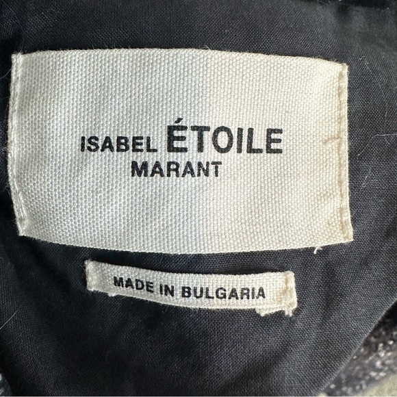 Isabel Marant Etoile Overton Boucle Alpaca Wool Double Breasted Coat Gray XS - Picture 5 of 16